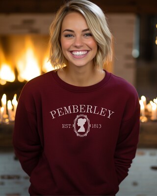 Pride and Prejudice Sweatshirt Jane Austen Sweater, Pemberley Feminist Crewneck Shirt, Literary Gifts, Book Lovers - image7